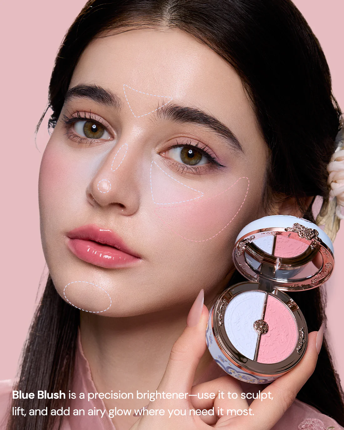 Butterfly Cloud Collar Rouge Box Highlighting & Blush Duo Powder - Image 14